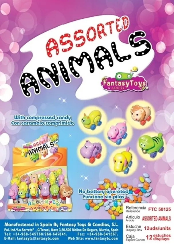 Fiche du produit Assorted Animals, référence FTC 50125