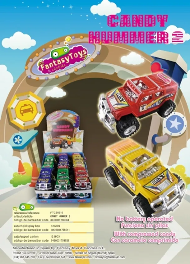 Product sheet of Candy Hummer 2, reference FTC 50316
