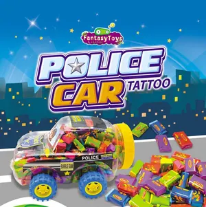 Police Car Tattoo, bubble gum by Fantasy Toys & Candies