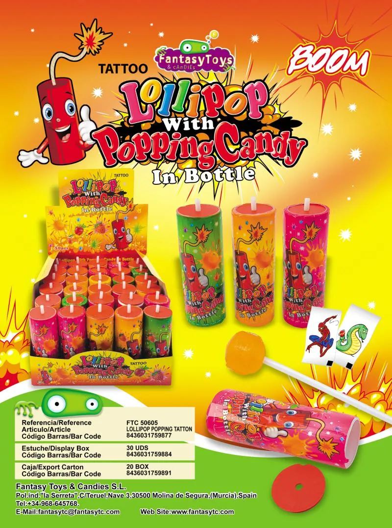 Product sheet of Lollipop Popping Tattoo, reference FTC 50605